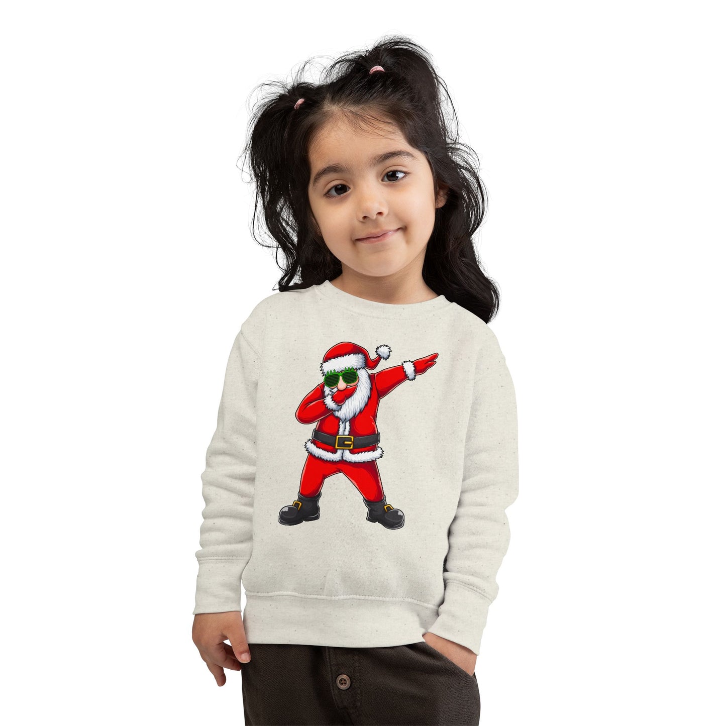 Toddler Sweatshirt - Dabbing Santa Christmas Pullover (Merry Christmas Back Print)
