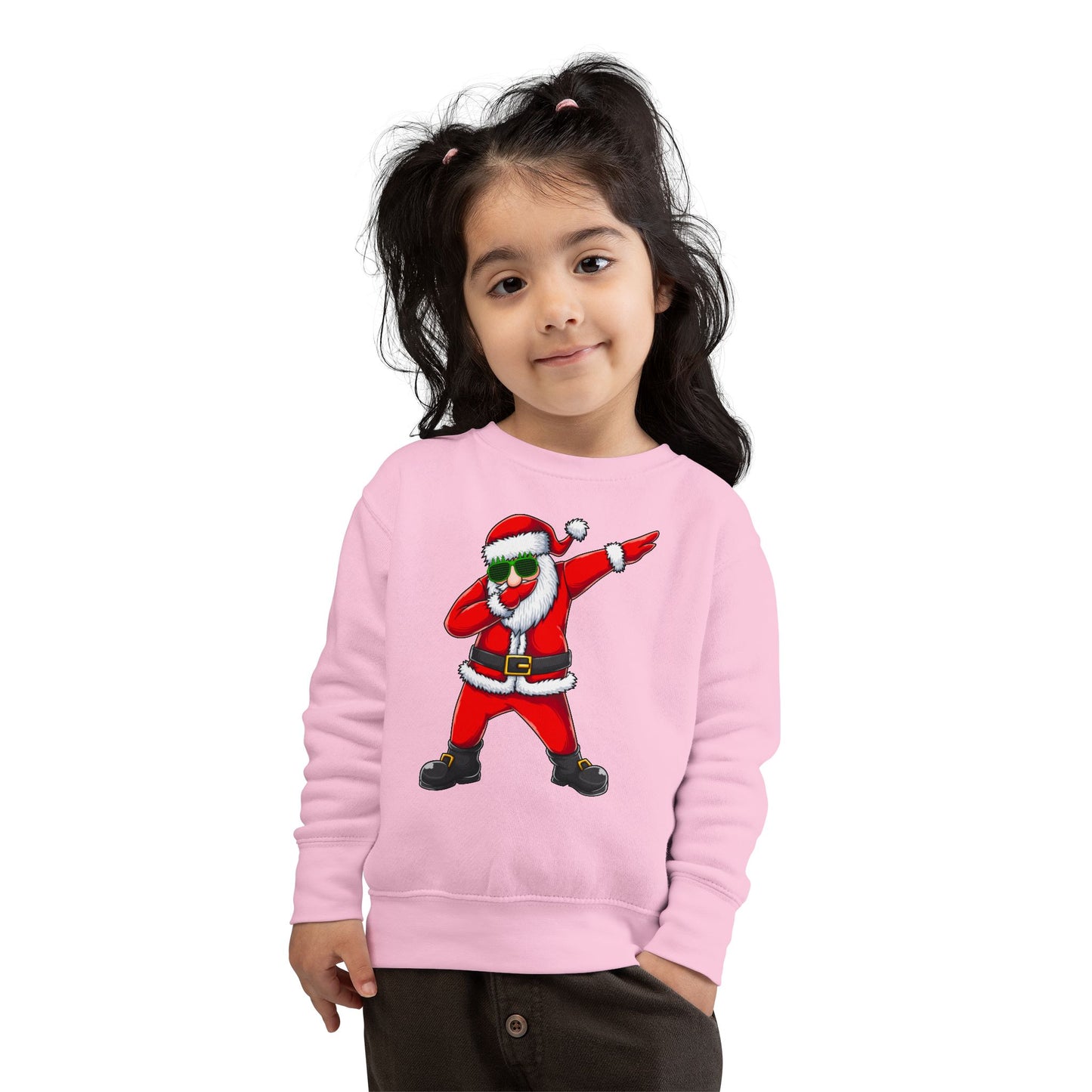 Toddler Sweatshirt - Dabbing Santa Christmas Pullover (Merry Christmas Back Print)
