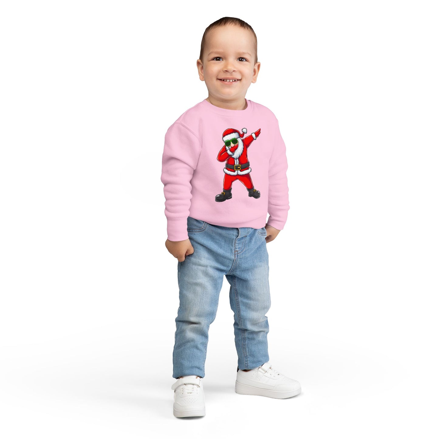 Toddler Sweatshirt - Dabbing Santa Christmas Pullover (Merry Christmas Back Print)