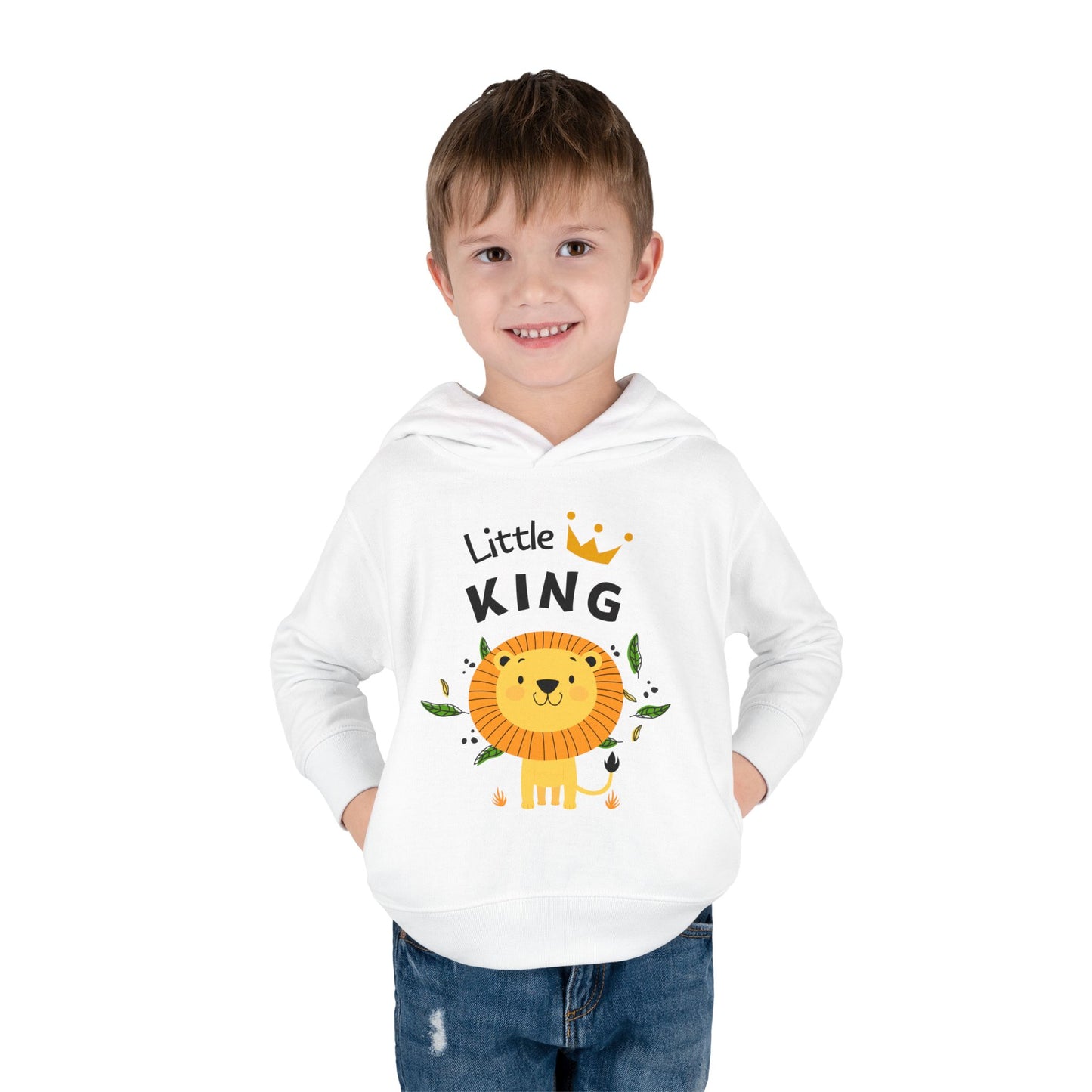Toddler Hoodie — Cute Lion “Little King” & Panda Hello Pullover