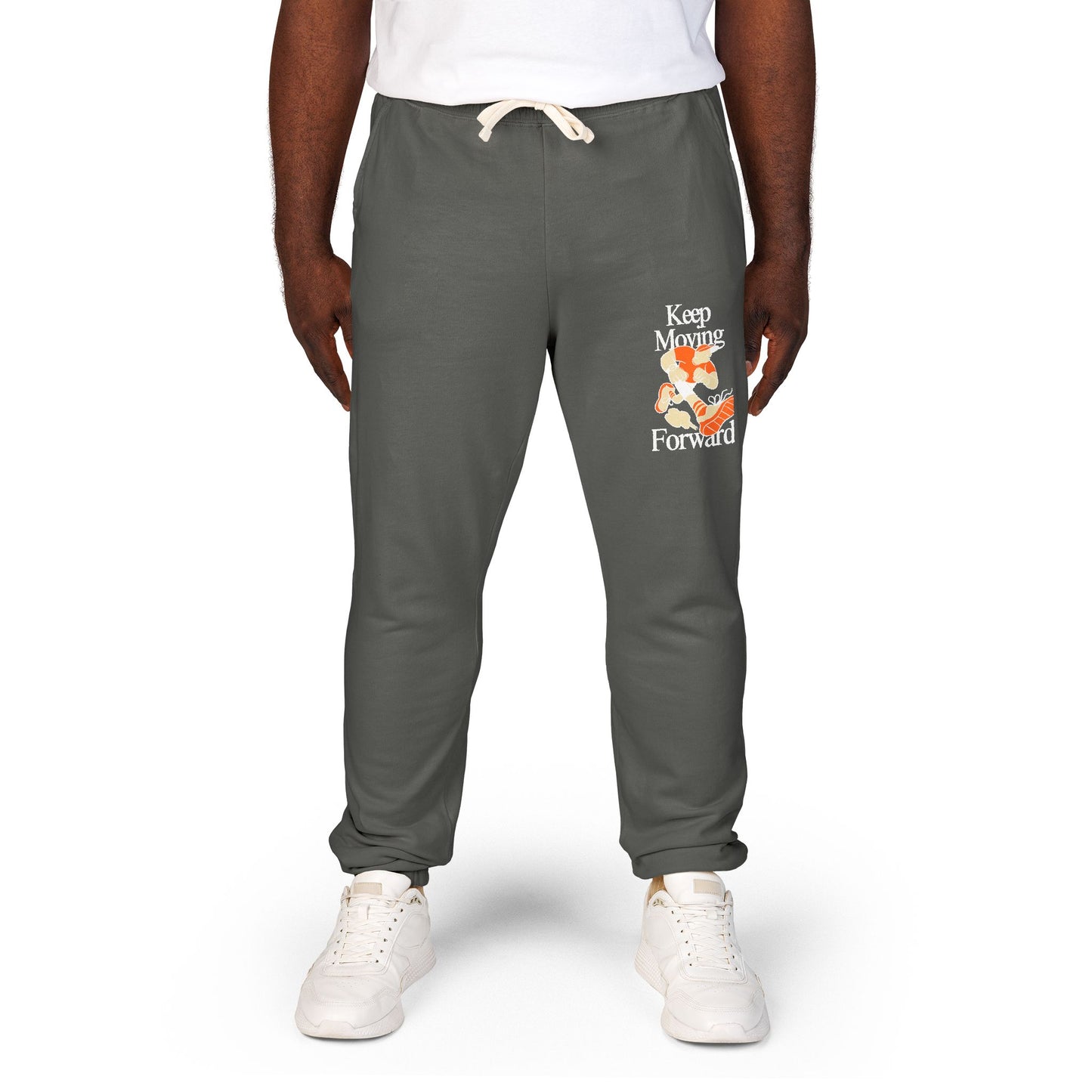 Keep Moving Forward Sweatpants — Motivational Fox Graphic Joggers