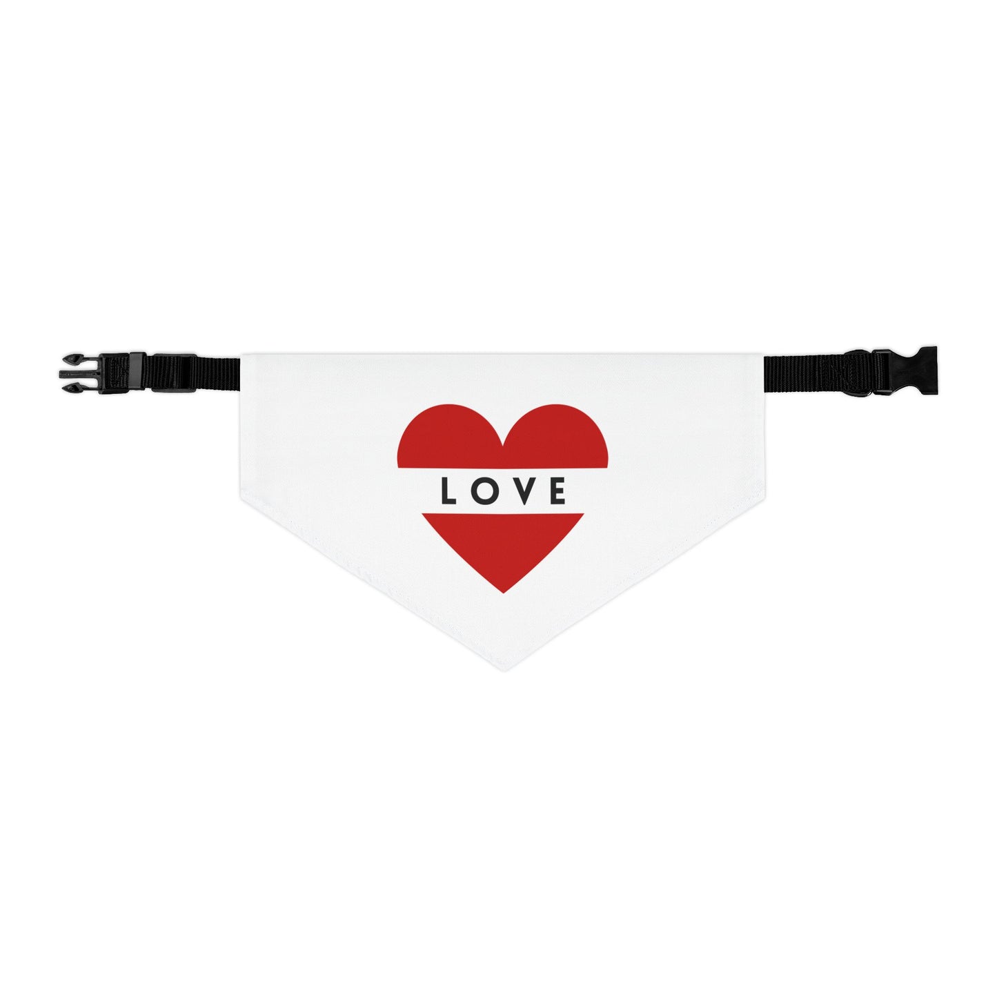 Love Heart Pet Bandana Collar – Valentine’s Dog & Cat Accessory