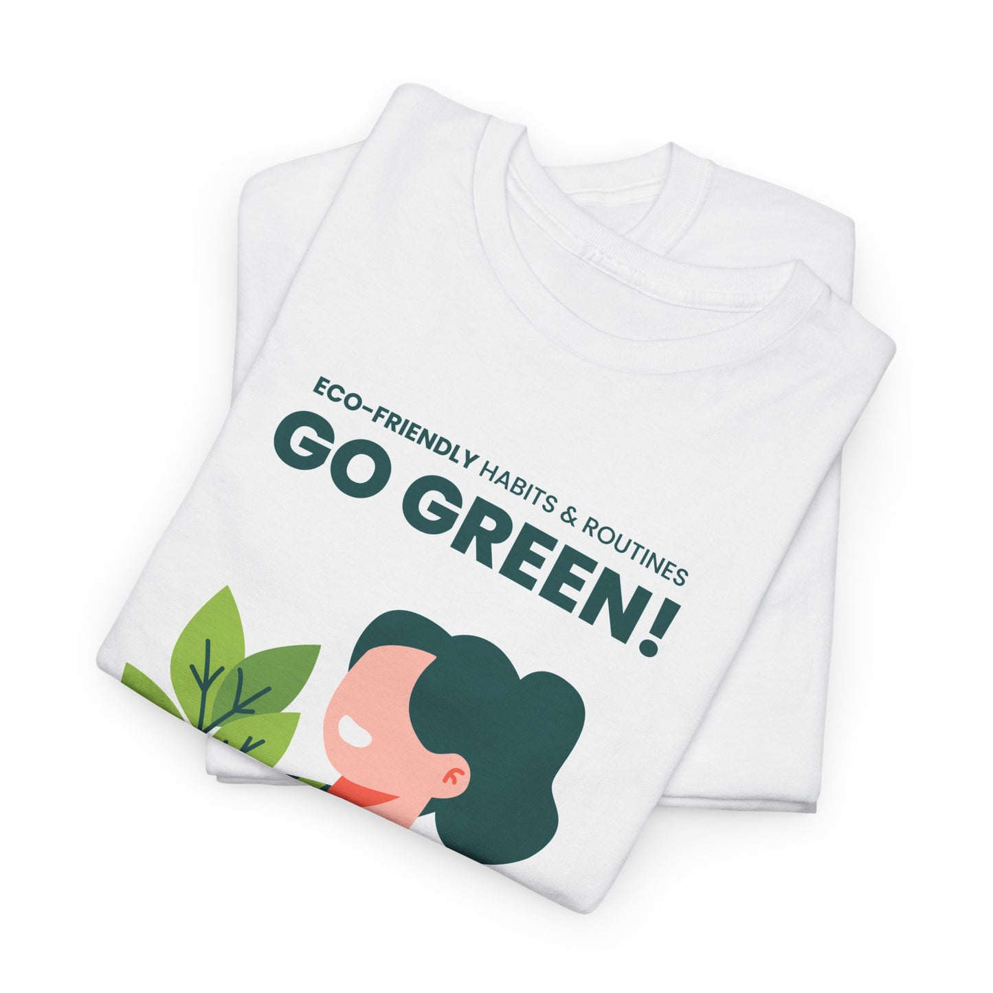 Go Green T-Shirt — Eco-Friendly Plant & Bike Graphic Tee ("Go Green!" / "Ride a Bike")