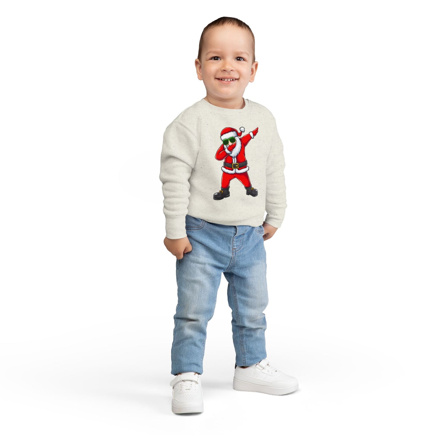 Toddler Sweatshirt - Dabbing Santa Christmas Pullover (Merry Christmas Back Print)