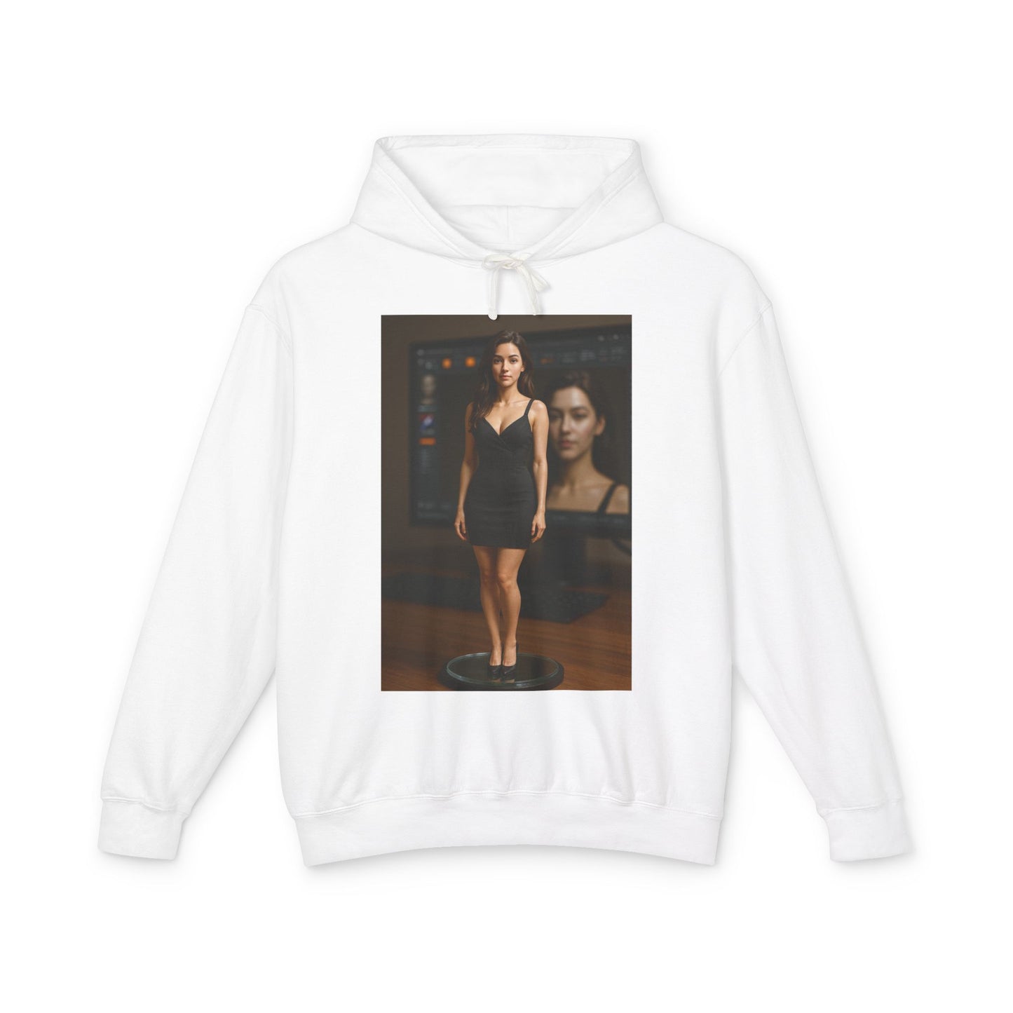 Photo Print Hoodie — Elegant Portrait Graphic Sweatshirt