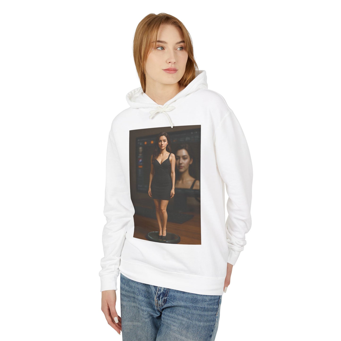 Photo Print Hoodie — Elegant Portrait Graphic Sweatshirt