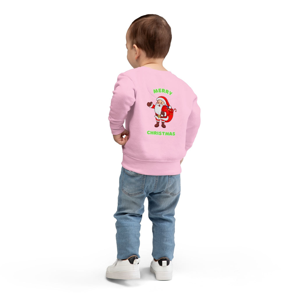 Toddler Sweatshirt - Dabbing Santa Christmas Pullover (Merry Christmas Back Print)