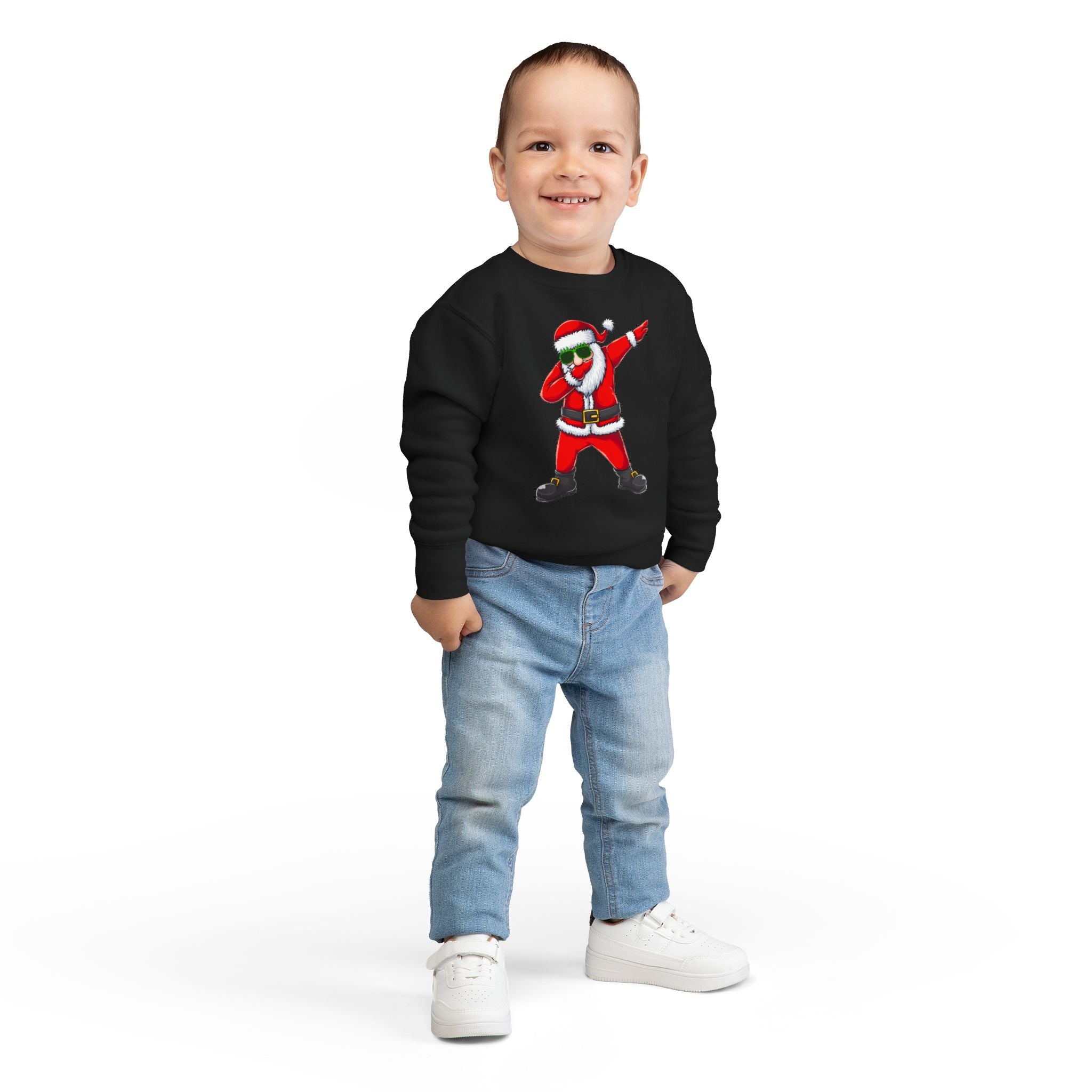 Toddler Sweatshirt - Dabbing Santa Christmas Pullover (Merry Christmas Back Print)