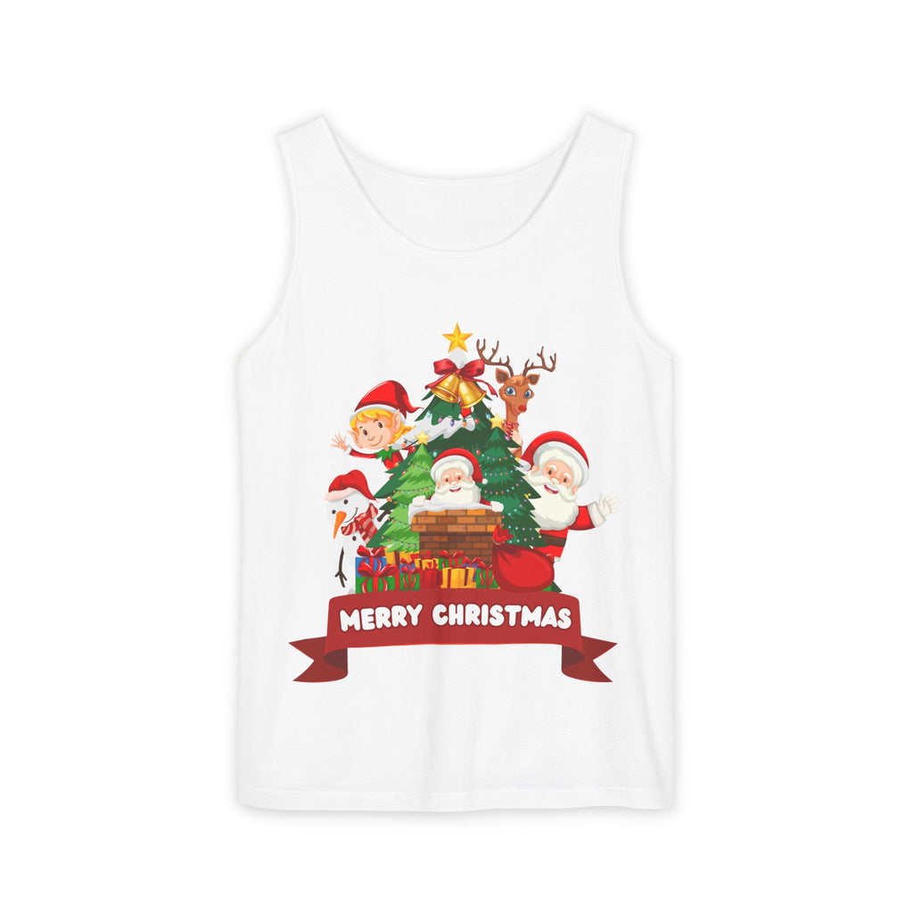 Christmas Characters Tank Top — Merry Christmas Santa & Elves Holiday Tee