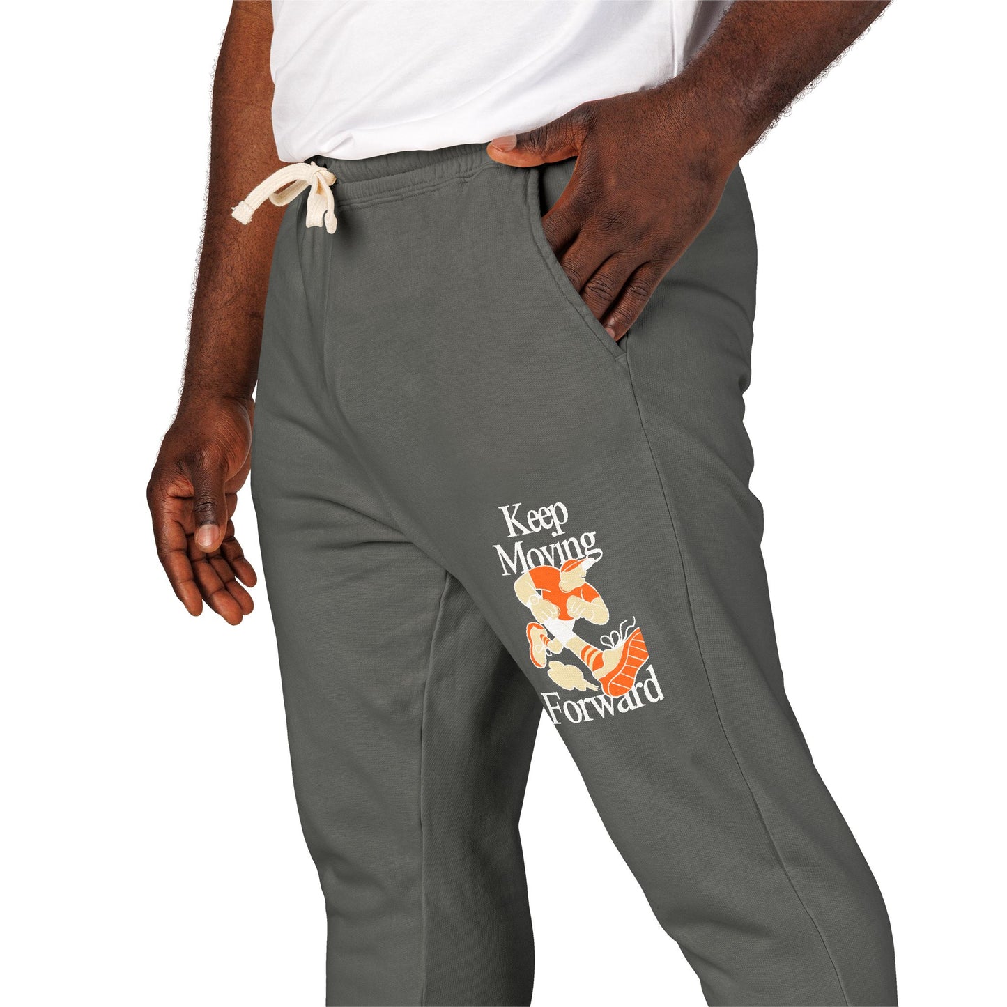 Keep Moving Forward Sweatpants — Motivational Fox Graphic Joggers