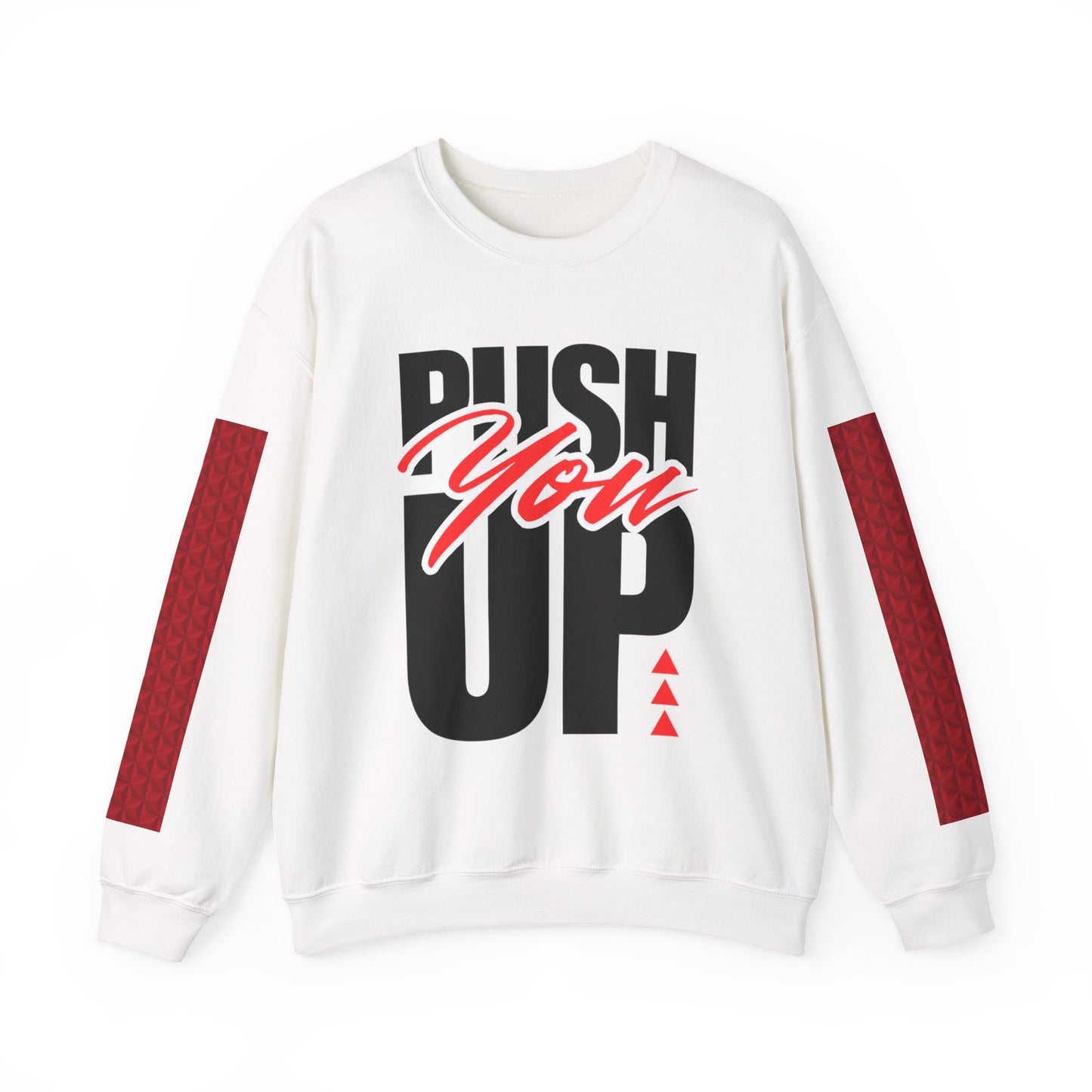 Motivational 'Push You Up' Crewneck Sweatshirt — 'Great Things Take Time' Inspirational Pullover