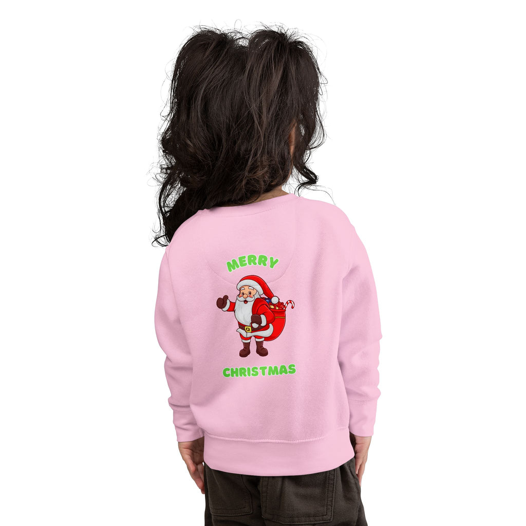 Toddler Sweatshirt - Dabbing Santa Christmas Pullover (Merry Christmas Back Print)