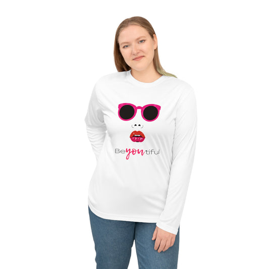 Performance Long Sleeve — "BeYOUtiful" Sunglasses & Lips Design