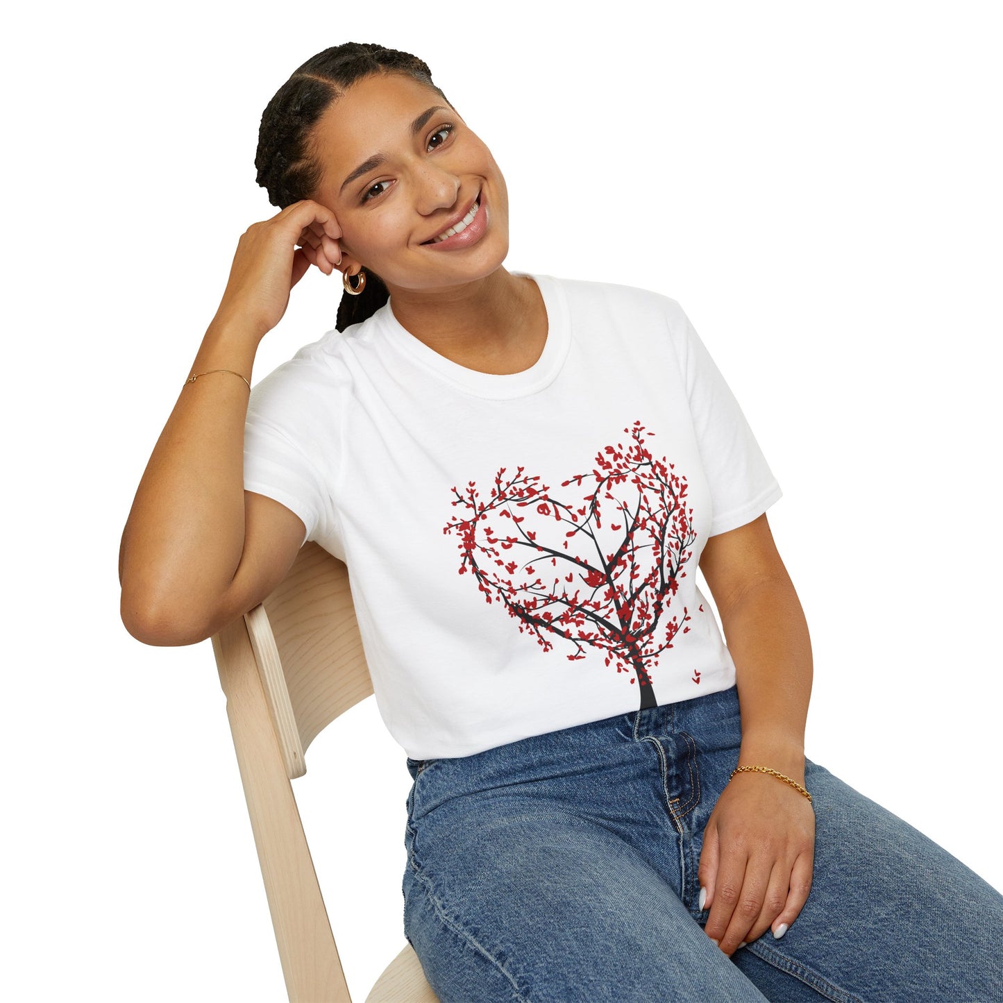 Heart Tree T-Shirt – "All You Need Is Love" Floral Valentine Tee