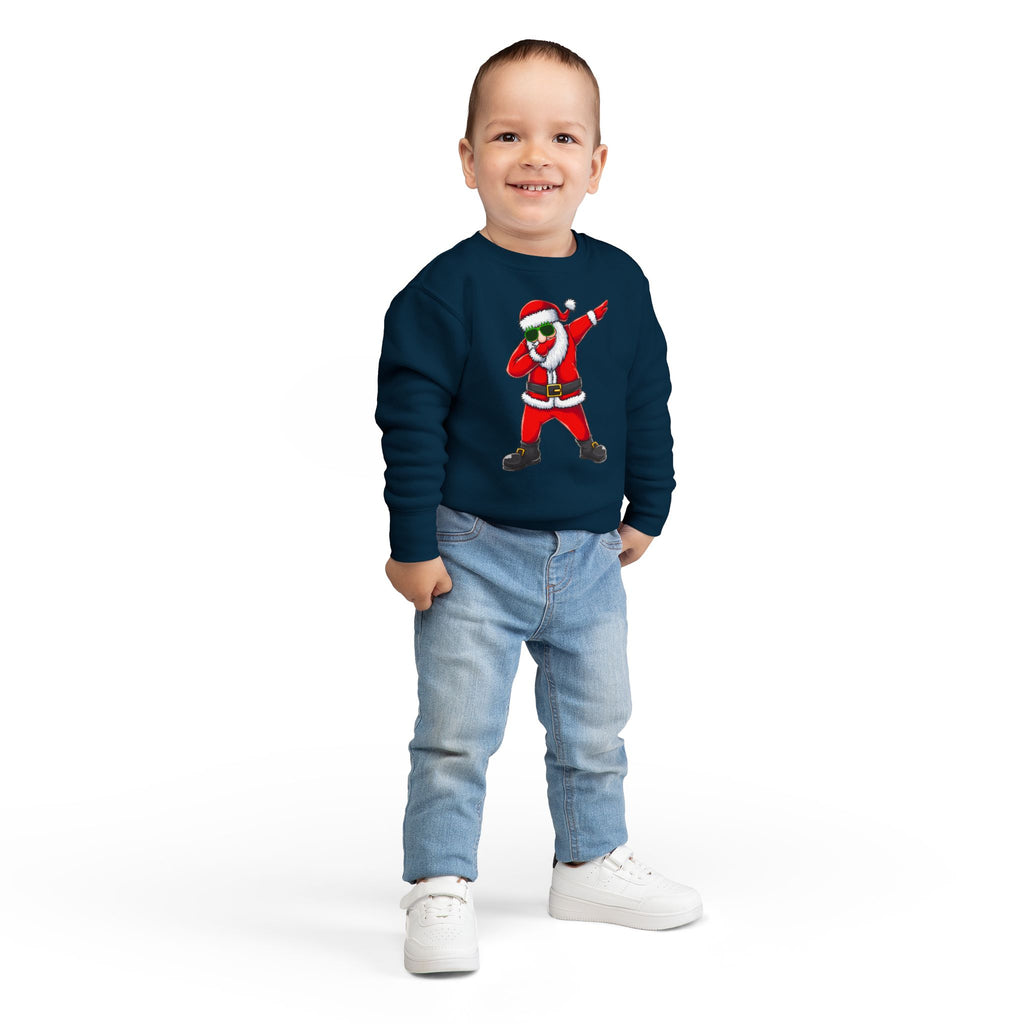 Toddler Sweatshirt - Dabbing Santa Christmas Pullover (Merry Christmas Back Print)