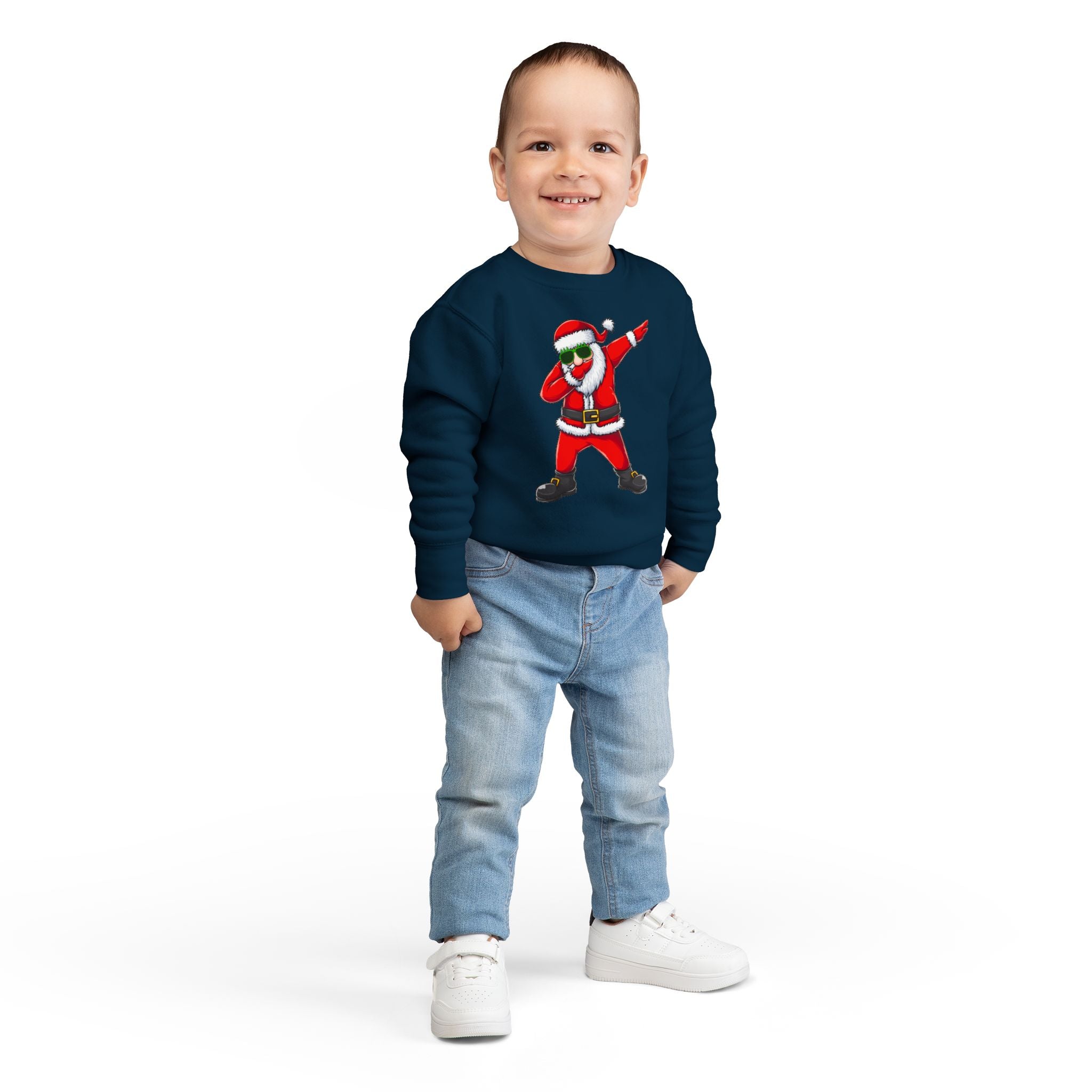 Toddler Sweatshirt - Dabbing Santa Christmas Pullover (Merry Christmas Back Print)