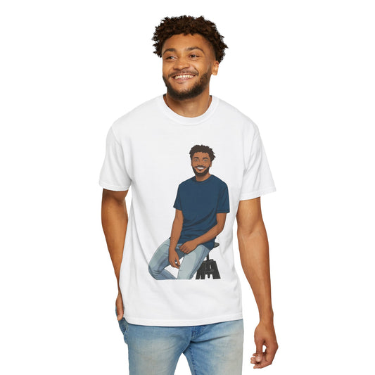 Smiling Man Illustration T-Shirt — Casual Portrait Tee