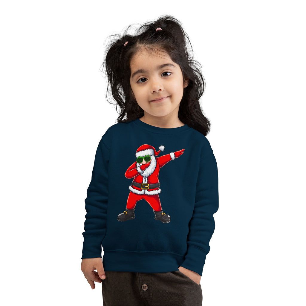 Toddler Sweatshirt - Dabbing Santa Christmas Pullover (Merry Christmas Back Print)