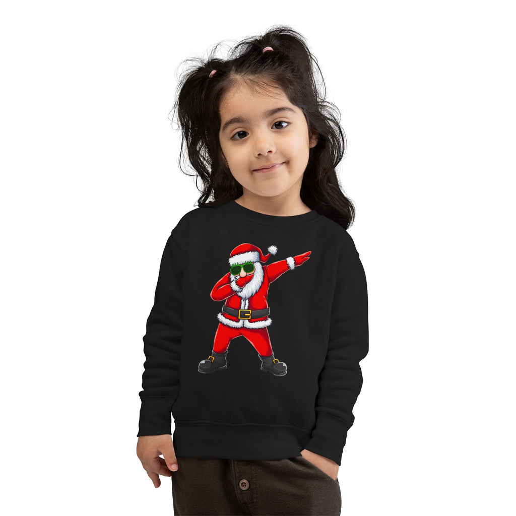 Toddler Sweatshirt - Dabbing Santa Christmas Pullover (Merry Christmas Back Print)
